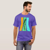 レトロ80年代ヴィンテージスタイルのダーツ Tシャツ (正面フル)