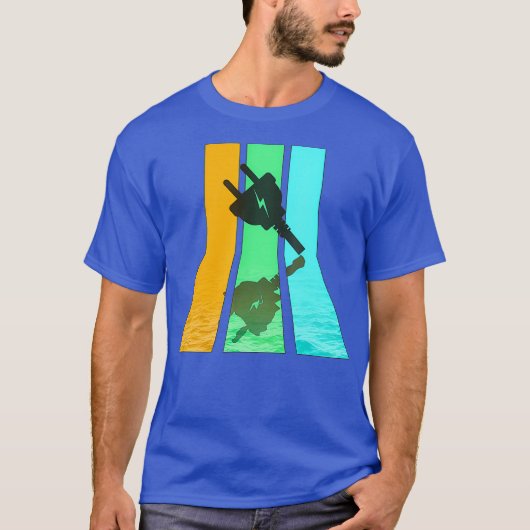 レトロ80年代ヴィンテージスタイルの電気技工士 Tシャツ (正面)