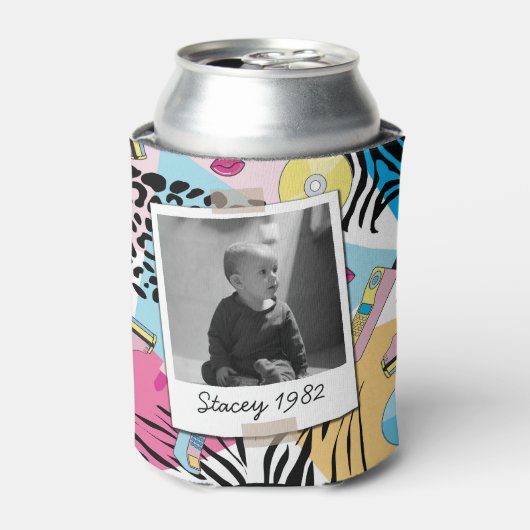 レトロ80年代80年代40歳の誕生日ヴィンテージ写真 缶クーラー (缶正面)