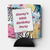 レトロ80年代80年代40歳の誕生日ヴィンテージ写真 缶クーラー (裏面)