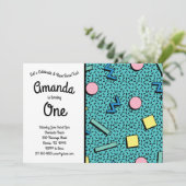 レトロ80年代90年代ヴィンテージメンフィス誕生会 招待状 (スタンド正面)