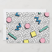 レトロ80年代90年代ヴィンテージメンフィス誕生会 招待状 (裏面)