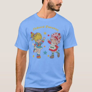レトロ80年代 カートゥーン いちご ガーデン レインボー ブライト Tシャツ