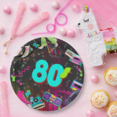 レトロ80年代、レトロ、任意の年齢 ペーパープレート (パーティー)