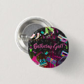 レトロ80年代、レトロ、任意の年齢 缶バッジ (正面&裏面)