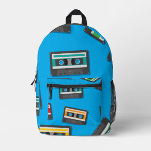 レトロ80年代 90年代カラフルカセットテープ リュックサック