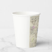 レトロ80年代 90年代 ノスタルジックカセットミックステープ柄 紙コップ (右)