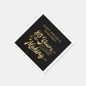 レトロ80誕生日80年のメイキングカスタム期間 スタンダードカクテルナプキン (角)