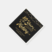 レトロ80誕生日80年メイキング・ライト スタンダードカクテルナプキン (角)