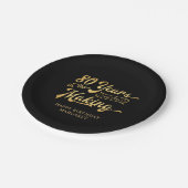 レトロ80誕生日80年メイキング・ライト ペーパープレート (アングル)