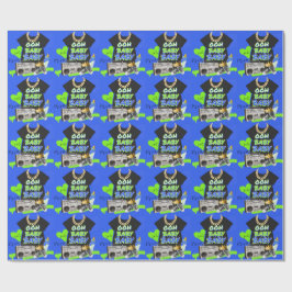 レトロ80/90のヒップホップ・ベビー・シャワー  ラッピングペーパー