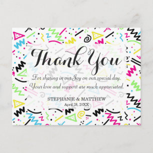 レトロ80’s 90’sネオンピンクグリーンブルードール ポストカード