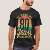レトロ80Bを見るのに80年かかった Tシャツ (正面)