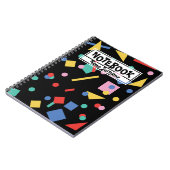 レトロ80sのポップアートの幾何学的な形 ノートブック (左側)