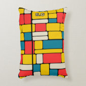 レトロ80sはっきりした幾何明モダンるい アクセントクッション (正面(垂直))