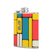 レトロ80sはっきりした幾何明モダンるい フラスク (左)