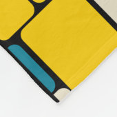 レトロ80sはっきりした幾何明モダンるい フリースブランケット (角)