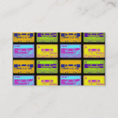 レトロ80sアポップ・アートのートカセットテープ 名刺 (裏面)