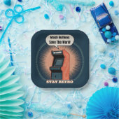 レトロ80sアーケードゲームオタク ペーパープレート (パーティー)