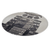 レトロ80sカセットレコーダーのパターン。 カッティングボード (角)