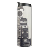 レトロ80sカセットレコーダーのパターン。 タンブラー (回転右)