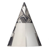 レトロ80sカセットレコーダーのパターン。 パーティーハット (裏面)