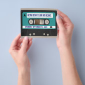 レトロ80sカセット混合テーパーソナライズされたプ チラシ (手)