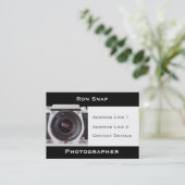 レトロ80sカメラカメラマンの名刺 名刺 (スタンド正面)