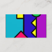 レトロ80sカラーブロックウェアファッションの傾向 名刺 (裏面)