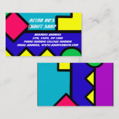 レトロ80sカラーブロックウェアファッションの傾向 名刺 (正面/裏面)