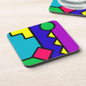 レトロ80sカラーブロック コースター (左側)