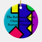 レトロ80sカラーブロック セラミックオーナメント (裏面)