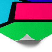 レトロ80sカラーブロック ポスター (角)