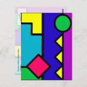 レトロ80sカラーブロック ポストカード (正面/裏面)