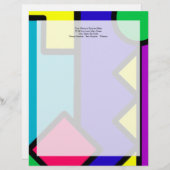 レトロ80sカラーブロック レターヘッド (正面/裏面)