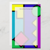 レトロ80sカラーブロック 便箋 (正面/裏面)