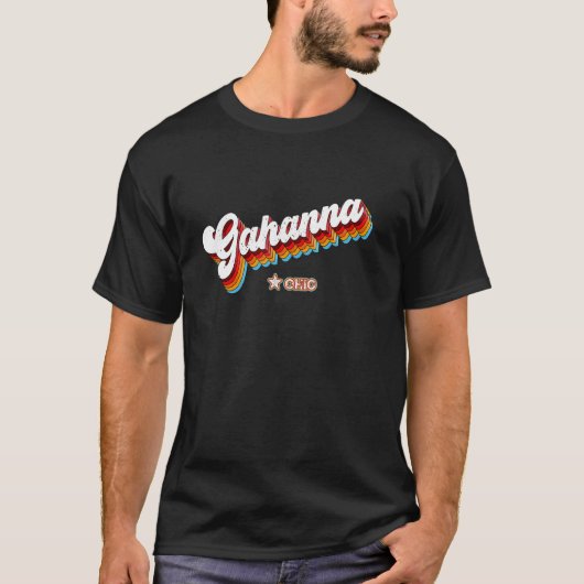 レトロ80sガハンナオハイオOh Tシャツ (正面)