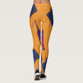 レトロ80sスタイルの背景、カラフル。 レギンス (裏面)