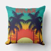 レトロ80sスタイル熱帯装飾品 クッション (正面)