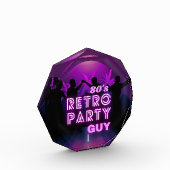 レトロ80sディスコダンスパーティーネオンパープルファンキー フォトブロック (左)