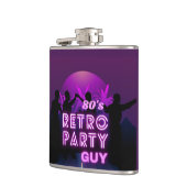 レトロ80sディスコダンスパーティーネオンパープルファンキー フラスク (左)