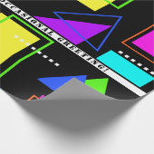 レトロ80Sネオンフルオロ形状プリントカスタム文字 ラッピングペーパー (角)