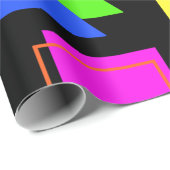 レトロ80Sネオンフルオロ形状プリントカスタム文字 ラッピングペーパー (ロールコーナー)