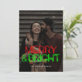 レトロ80sネオンメリーライト&明るい写真 シーズンカード (スタンド正面)