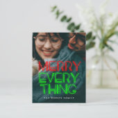 レトロ80sネオンライトすべてメリーの写真 シーズンポストカード (スタンド正面)