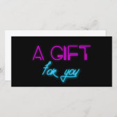 レトロ80sネオンライトギフト券 (正面/裏面)