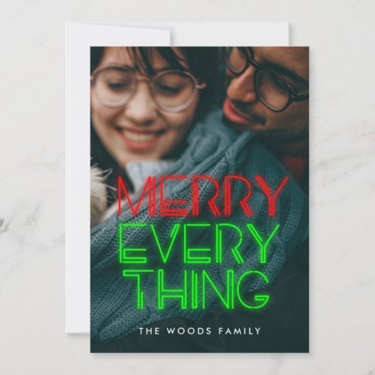 レトロ80sネオンライトメリーすべて写真 シーズンカード (正面)