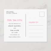 レトロ80sネオン光日付写真を保存 案内ポストカード (裏面)