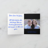 レトロ80sネオン図形ヴィンテージ休日クリスマス写真 シーズンカード (内部)