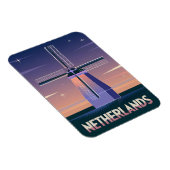 レトロ80sネオン気化波オランダ風車 マグネット (右側)